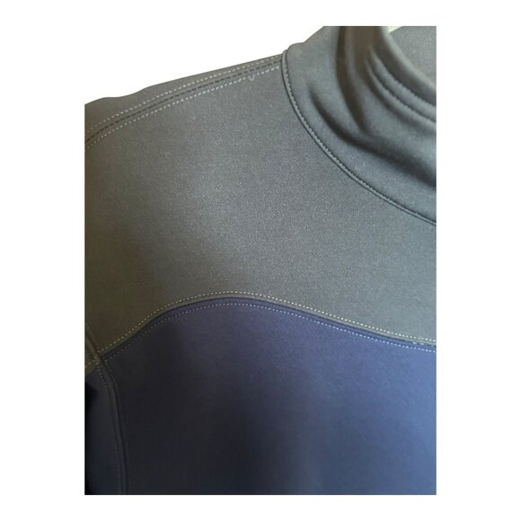 North Face Jacket Mens Full Zip Fleece TKA Stretch Lightweight Black Navy Large - Picture 10 of 13